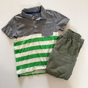 Mini Boden striped polo short sleeve 6/7 C018